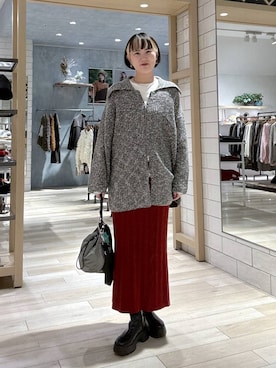 「アイテム（ママ＆ベビー）」を使った、Hanokoさん（レディース・169cm）の冬コーディネート