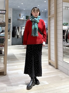 「アイテム（マタニティウェア/グッズ）」を使った、Hanokoさん（レディース・169cm）の冬コーディネート