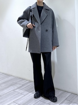 「アイテム（ステンカラーコート）」を使った、makiさん（レディース・170cm）の秋コーディネート