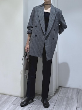 「アイテム（テーラードジャケット）」を使った、makiさん（レディース・170cm・30代）の秋コーディネート