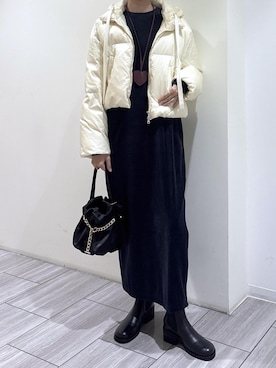 「アイテム（ワンピース/ドレス）」を使った、makiさん（レディース・170cm・30代）の冬コーディネート