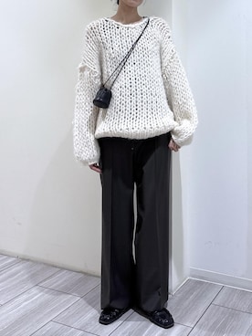 「アイテム（ローファー）」を使った、makiさん（レディース・170cm・30代）の冬コーディネート