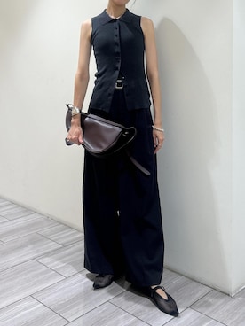 「アイテム（バッグ、レッド系）」を使った、makiさん（レディース・170cm）の夏コーディネート