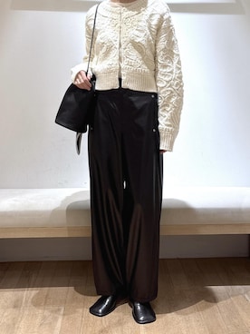 「アイテム（カーディガン/ボレロ）」を使った、makiさん（レディース・170cm・30代）の冬コーディネート