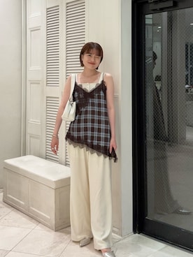 「mystic（ミスティック）のアイテム（キャミソール）」を使った、hiyori_mugishimaさん（レディース・166cm）の夏コーディネート