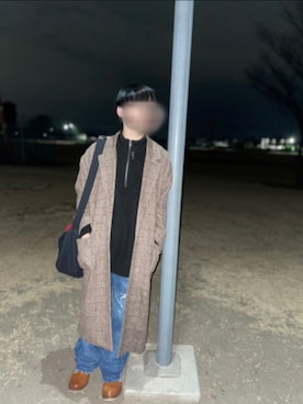 「EDWIN（エドウィン）のアイテム」を使った、sou.さん（メンズ・160cm）の冬コーディネート