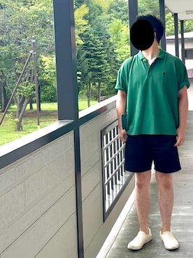 「アイテム（スリッポン）」を使った、d さん（メンズ・173cm）の夏コーディネート
