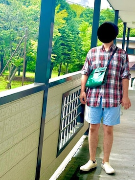 「アイテム（ショルダーバッグ）」を使った、d さん（メンズ・173cm・30代）の夏コーディネート