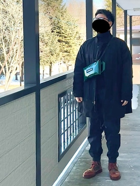 「FREITAG（フライターグ）のアイテム」を使った、d さん（メンズ・173cm）の冬コーディネート
