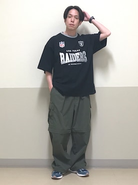 「WEGO（ウィゴー）のアイテム（カーゴパンツ）」を使った、しんごさん（メンズ・169cm）の夏コーディネート