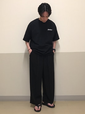 「WEGO（ウィゴー）のアイテム（スラックス）」を使った、しんごさん（メンズ・169cm）の夏コーディネート