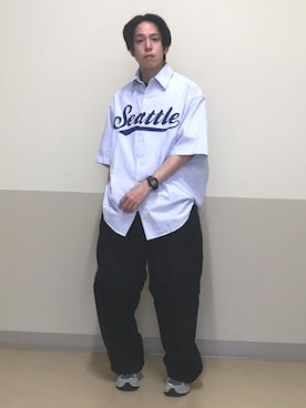 「WEGO（ウィゴー）のアイテム（カーゴパンツ）」を使った、しんごさん（メンズ・169cm）の夏コーディネート