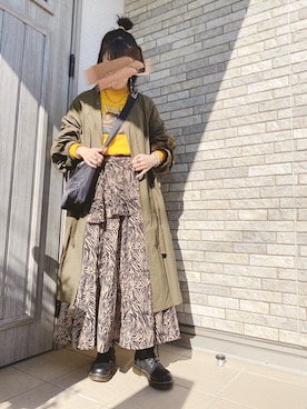 「Factor=（ファクターイコール）のアイテム（スカート）」を使った、𝙱 𝙸 𝚆 𝙰      さん（レディース・158cm）の秋コーディネート