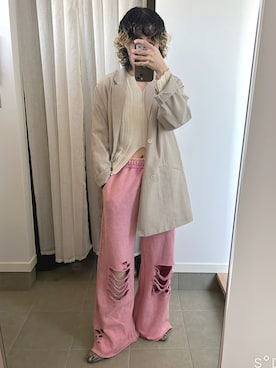 「24SS春の新作」｜「アイテム（スウェットパンツ）」を使った、𝙱 𝙸 𝚆 𝙰      さん（レディース・158cm）の春コーディネート