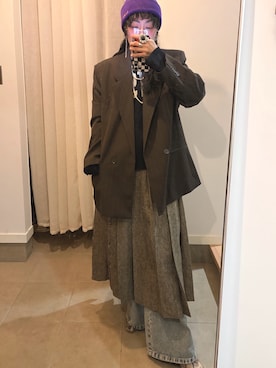 𝙱 𝙸 𝚆 𝙰      さん（レディース・158cm）の冬コーディネート