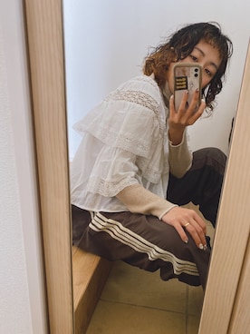 「etsinta（エシンタ）のアイテム」を使った、𝙱 𝙸 𝚆 𝙰      さん（レディース・158cm）の春コーディネート