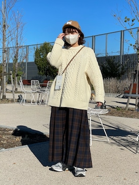こつさん（骨格ウェーブ・レディース・154cm）の冬コーディネート