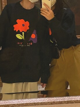 「韓国好きな人と繋がりたい」｜「アイテム（スウェット）」を使った、코さん（レディース・167cm）の夏コーディネート