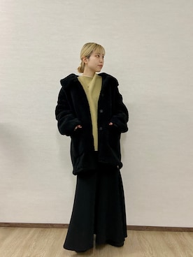 「マーメイド」｜「アイテム（ブルゾン）」を使った、chisatotakemotoさん（レディース・153cm）の冬コーディネート