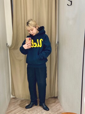 「スエット」｜「アイテム（ブーツ）」を使った、chisatotakemotoさん（レディース・153cm）の冬コーディネート