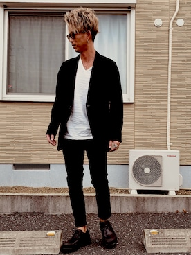 「AZUL by moussy（アズールバイマウジー）のアイテム（Tシャツ/カットソー）」を使った、kosuke0127さん（メンズ・175cm）の春コーディネート