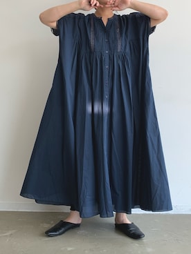 「Libra Cue（リブラ キュー）のアイテム（ワンピース）」を使った、Libra Cue_abeさん（レディース・158cm）の夏コーディネート