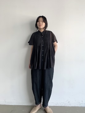 「Libra Cue（リブラ キュー）のアイテム」を使った、Libra Cue_abeさん（レディース・158cm）の夏コーディネート