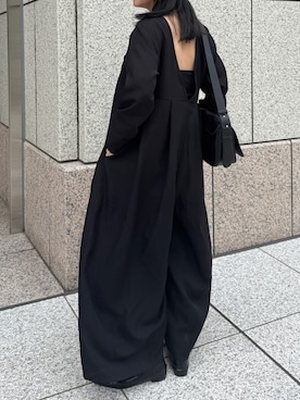 「アイテム（オールインワン・サロペット）」を使った、Libra Cue_abeさん（レディース・158cm）の秋コーディネート