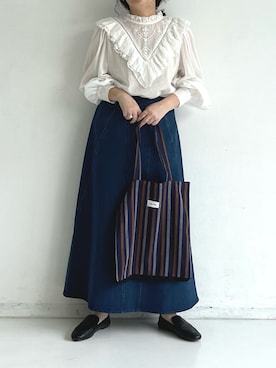 「Libra Cue（リブラ キュー）のアイテム（アクセサリー）」を使った、Libra Cue_abeさん（レディース・158cm）の春コーディネート