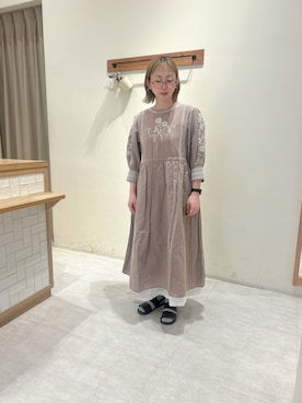 「TSUHARU by Samansa Mos2（ツハルバイサマンサモスモス）のアイテム（ワンピース/ドレス）」を使った、meguさん（レディース・159cm）の春コーディネート