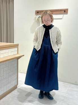 「春カーディガン」｜meguさん（レディース・159cm）の冬コーディネート