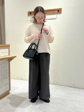 「Samansa Mos2 blue（サマンサモスモスブルー）のアイテム（ベスト）」を使った、meguさん（レディース・159cm）の秋コーディネート