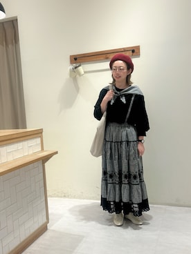 「kazumiコラボ」｜「アイテム（帽子）」を使った、meguさん（レディース・159cm）の夏コーディネート