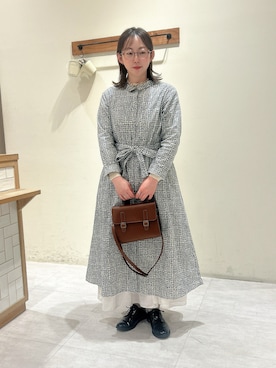 「TSUHARU by Samansa Mos2（ツハルバイサマンサモスモス）のアイテム（ワンピース/ドレス）」を使った、meguさん（レディース・159cm）の秋コーディネート