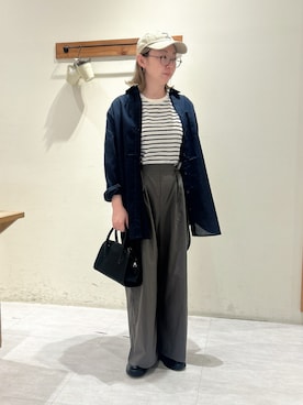 「Samansa Mos2 blue（サマンサモスモスブルー）のアイテム（キャップ）」を使った、meguさん（レディース・159cm）の秋コーディネート