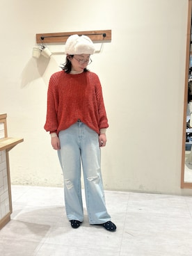 「アイテム（ドレスシューズ、ベージュ系）」を使った、meguさん（レディース・159cm）の秋コーディネート