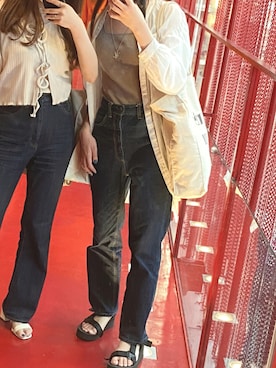 「WOOALONG（ウアロン）のアイテム（アクセサリー）」を使った、momo∨̈さん（レディース・159cm）の夏コーディネート