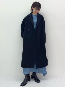 「kbf_ootd」｜「アイテム（チェスターコート）」を使った、たなりさん（レディース・164cm）の秋コーディネート