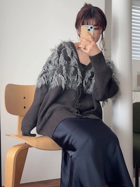 「KBF（ケイビーエフ）のカバーデザインロングブーツ（ブーツ）」を使った、たなりさん（レディース・164cm）の秋コーディネート