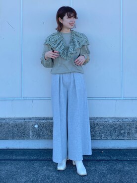 「kbf_ootd」｜「アイテム（スウェット）」を使った、たなりさん（レディース・164cm）の冬コーディネート