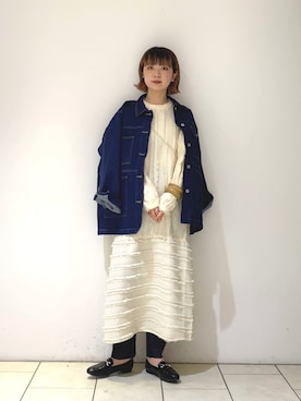 「kbf_ootd」｜「アイテム（デニムジャケット）」を使った、たなりさん（レディース・164cm）の冬コーディネート