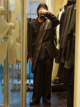 「APOCRYPHA.（アポクリファ）のアイテム（パンツ）」を使った、Kazuhiro Hamadaさん（メンズ・175cm）の秋コーディネート