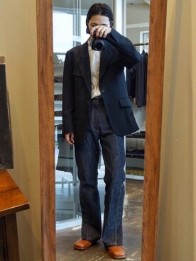 「APOCRYPHA.（アポクリファ）のアイテム（トップス）」を使った、Kazuhiro Hamadaさん（メンズ・175cm）の秋コーディネート