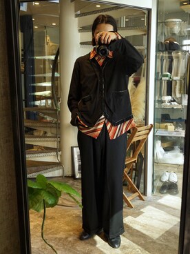 「APOCRYPHA.（アポクリファ）のアイテム（パンツ）」を使った、Kazuhiro Hamadaさん（メンズ・175cm）の秋コーディネート