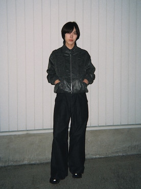 「アイテム（ミリタリージャケット）」を使った、Kazuhiro Hamadaさん（メンズ・175cm）の秋コーディネート