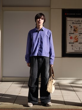 「アイテム（ハンドバッグ）」を使った、Kazuhiro Hamadaさん（メンズ・175cm）の秋コーディネート