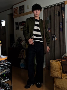 「agnes b.（アニエスベー）のアイテム」を使った、Kazuhiro Hamadaさん（メンズ・175cm）の秋コーディネート