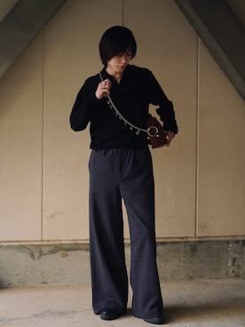 「アイテム（スウェットパンツ）」を使った、Kazuhiro Hamadaさん（メンズ・175cm・20代）の冬コーディネート