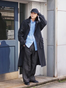 「saby（サバイ）のアイテム（トップス）」を使った、Kazuhiro Hamadaさん（メンズ・175cm）の春コーディネート