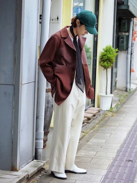 「saby（サバイ）のアイテム（帽子）」を使った、Kazuhiro Hamadaさん（メンズ・175cm）の秋コーディネート